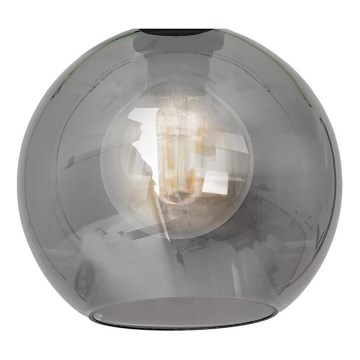 Universel lampeskærm glas SOFIA E27 diameter 20 cm røget sort