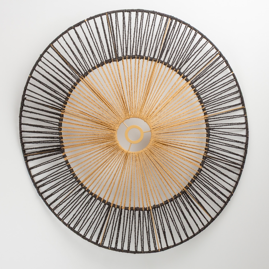 Universel lampeskærm KERIA, Ø 100 cm, brun/sort