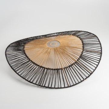 Universel lampeskærm KERIA Ø 50 cm brun/sort