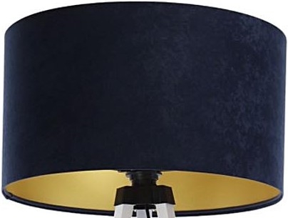 Universel lampeskærm STANDART E27 diameter 45 cm blå/guldfarvet