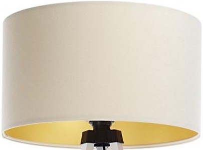 Universel lampeskærm STANDART E27 diameter 45 cm cremefarvet/guldfarvet