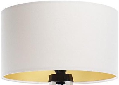 Universel lampeskærm STANDART E27 diameter 45 cm hvid/guldfarvet
