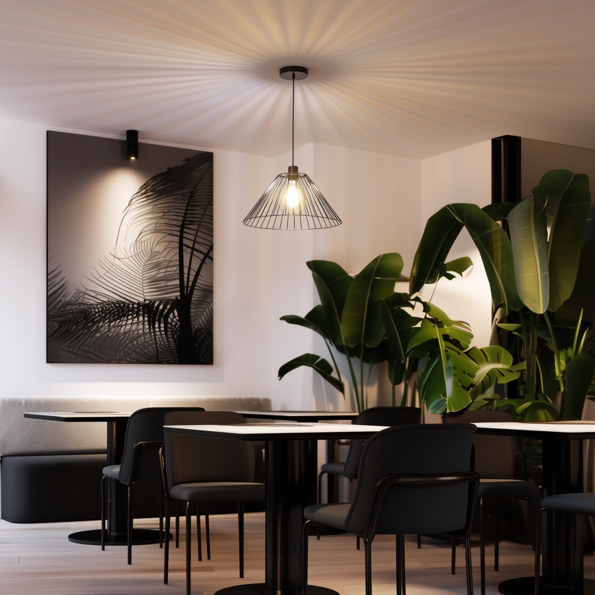 Universel lampskærm CURITIBA Ø 45 cm sort