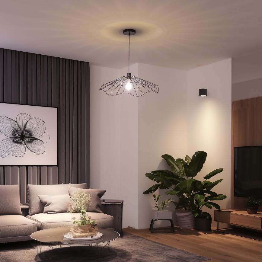 Universel lampskærm CURITIBA Ø 60 cm, sort