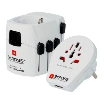 Universel rejseadapter til hele verden 230V + USB-port