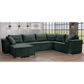 Universel U-formet hjørnesovesofa LONDON, grøn