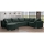 Universel U-formet hjørnesovesofa LONDON, grøn