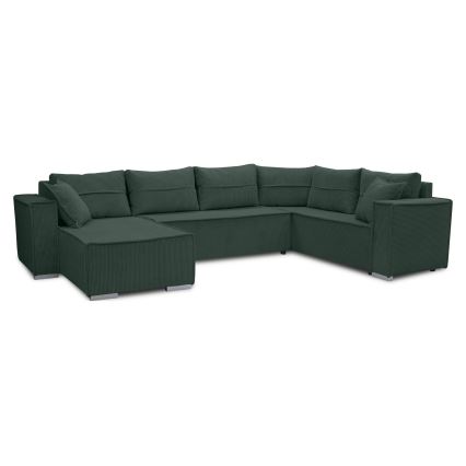 Universel U-formet hjørnesovesofa LONDON, grøn
