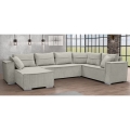 Universel U-formet hjørneudtrækssofa LONDON, beige