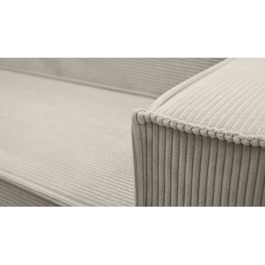 Universel U-formet hjørneudtrækssofa LONDON, beige