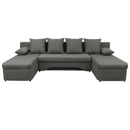 Universal sovesofa i U-form med opbevaringsplads ALMEIDA antracit