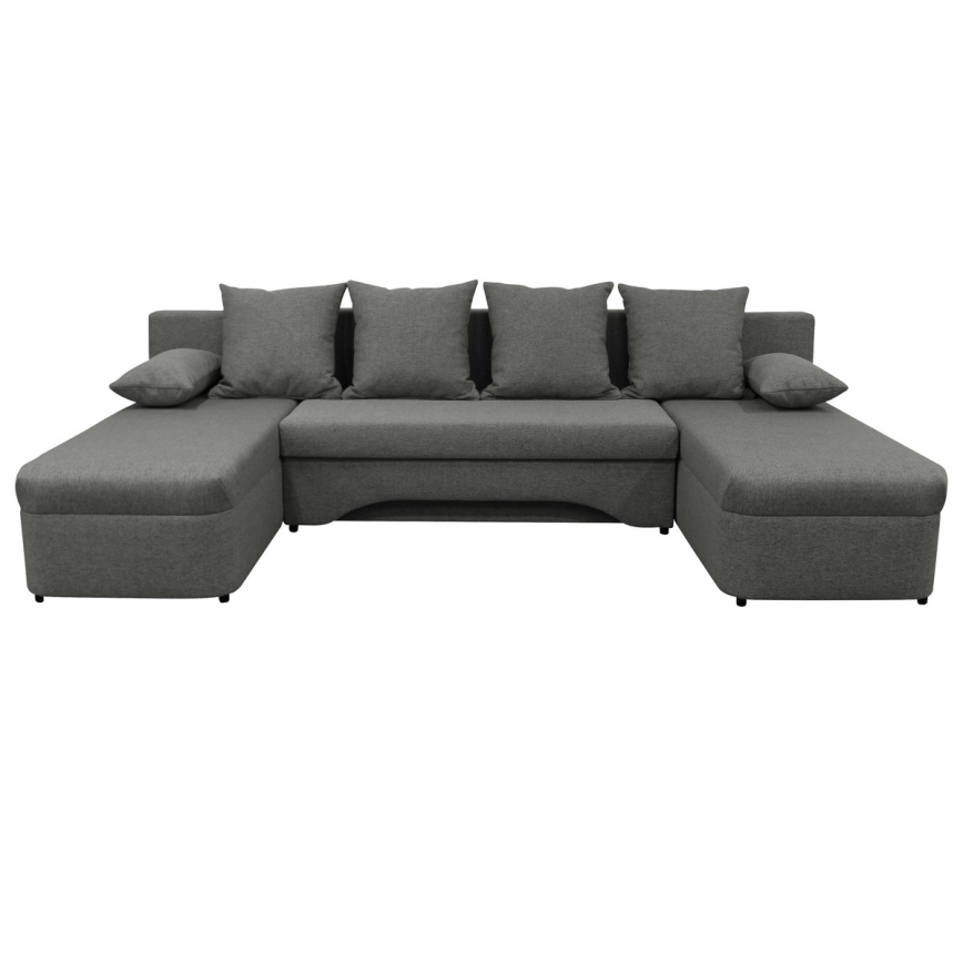Universal sovesofa i U-form med opbevaringsplads ALMEIDA antracit