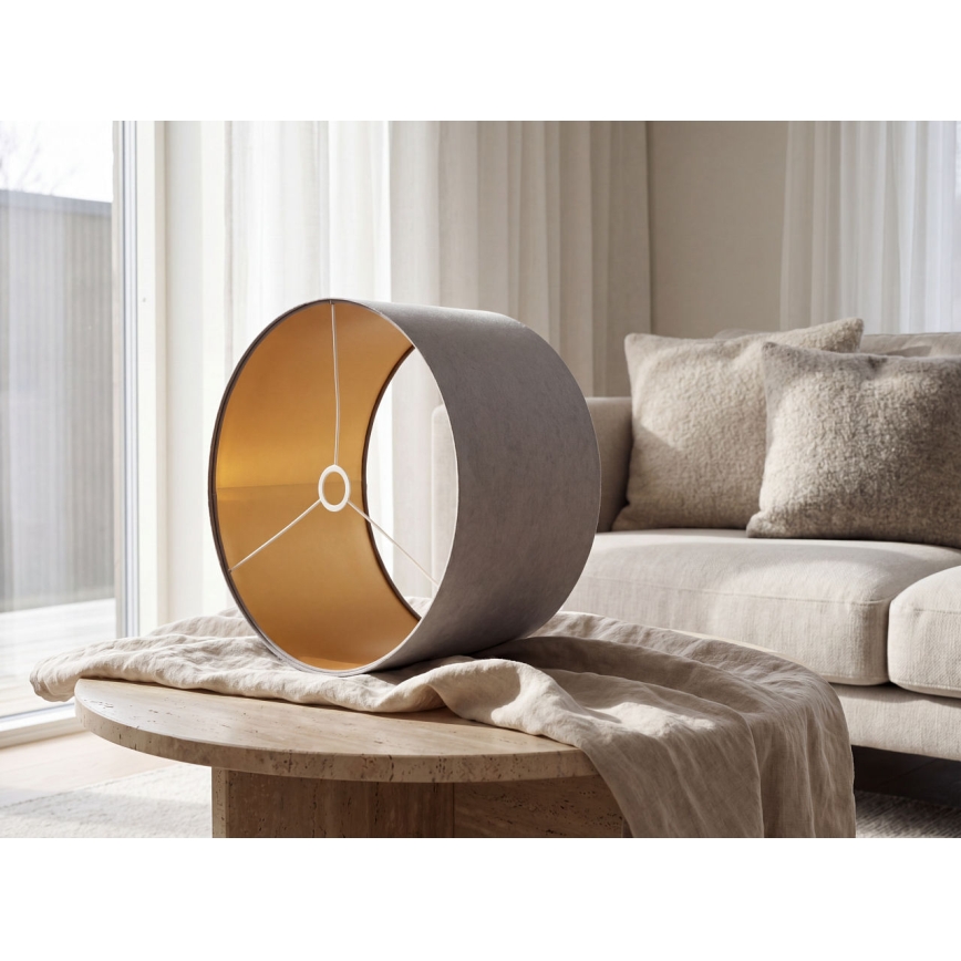 Universal lampeskærm STANDARD E27 Ø 45 cm grå/guld