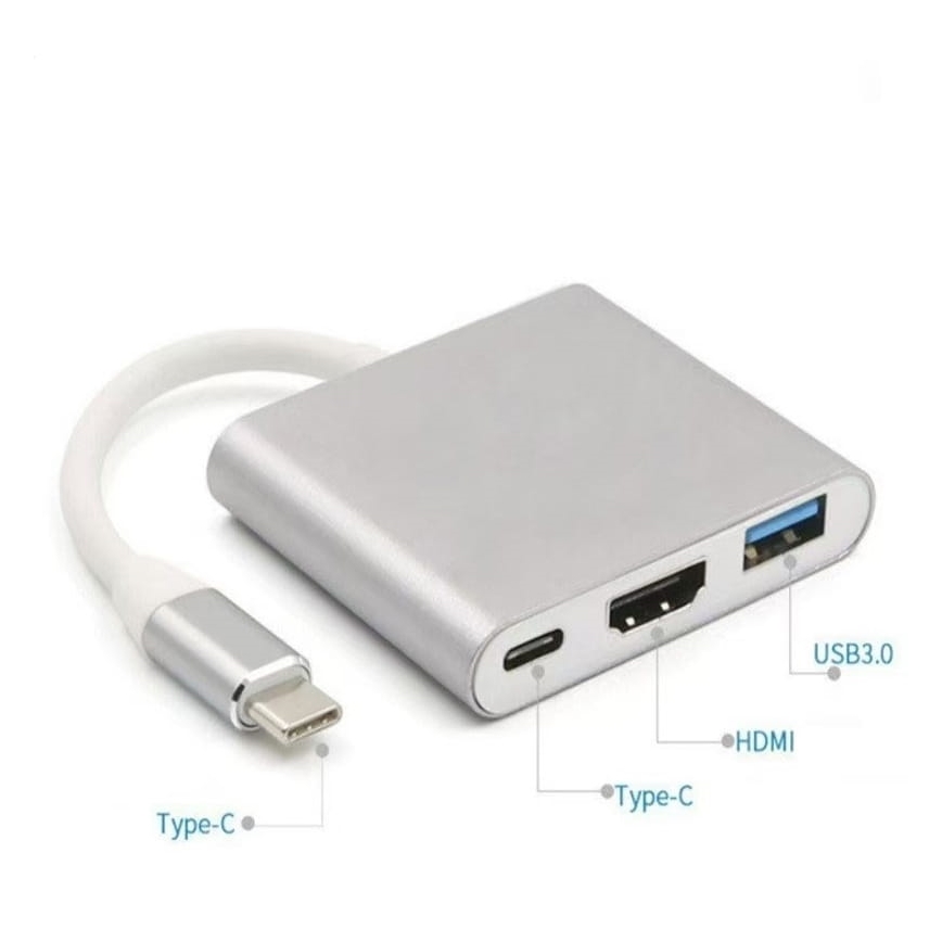 USB-C-hub 3-i-1 med Power Delivery 100W og HDMI 4K
