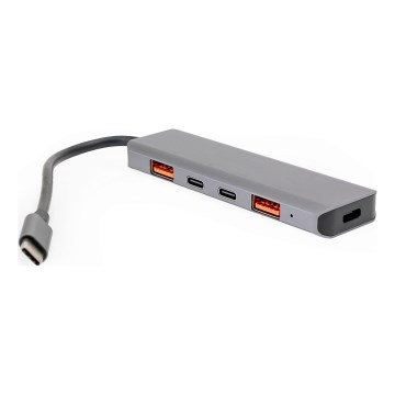 USB-C-hub 5-i-1 med Power Delivery 100 W