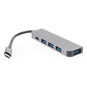 USB-C-hub 5-i-1 med Power Delivery (PD) 100 W
