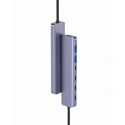 USB-C-hub 7-i-1 med Power Delivery 100W