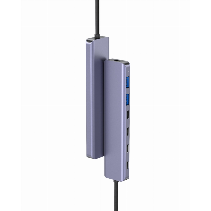 USB-C-hub 7-i-1 med Power Delivery 100W