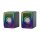 USB Højtalere med RGB baglygte 2x3W/5V sort