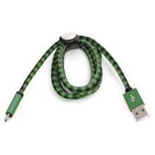 USB-kabel USB A/MicroUSB-stik 1 m grøn