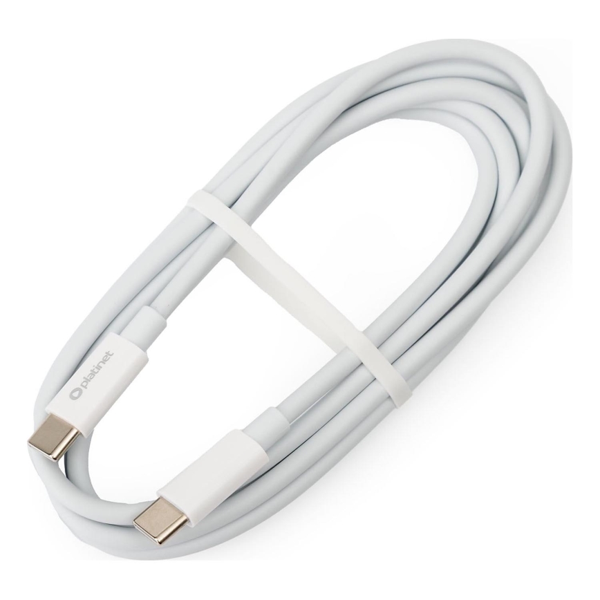 USB-kabel USB-C / USB-C stik 100W 1,5m hvid