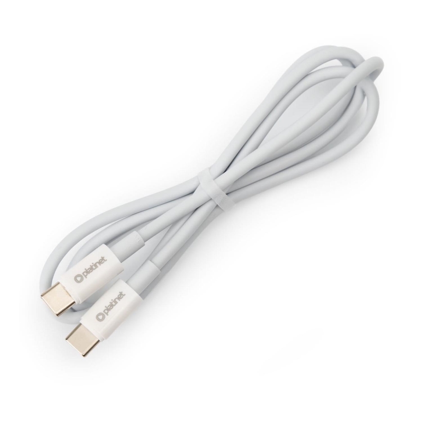 USB-kabel USB-C / USB-C stik 60W 1m hvid