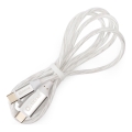 USB-kabel USB-C / USB-C stik med LED-lys baglygte 60W 1m hvid