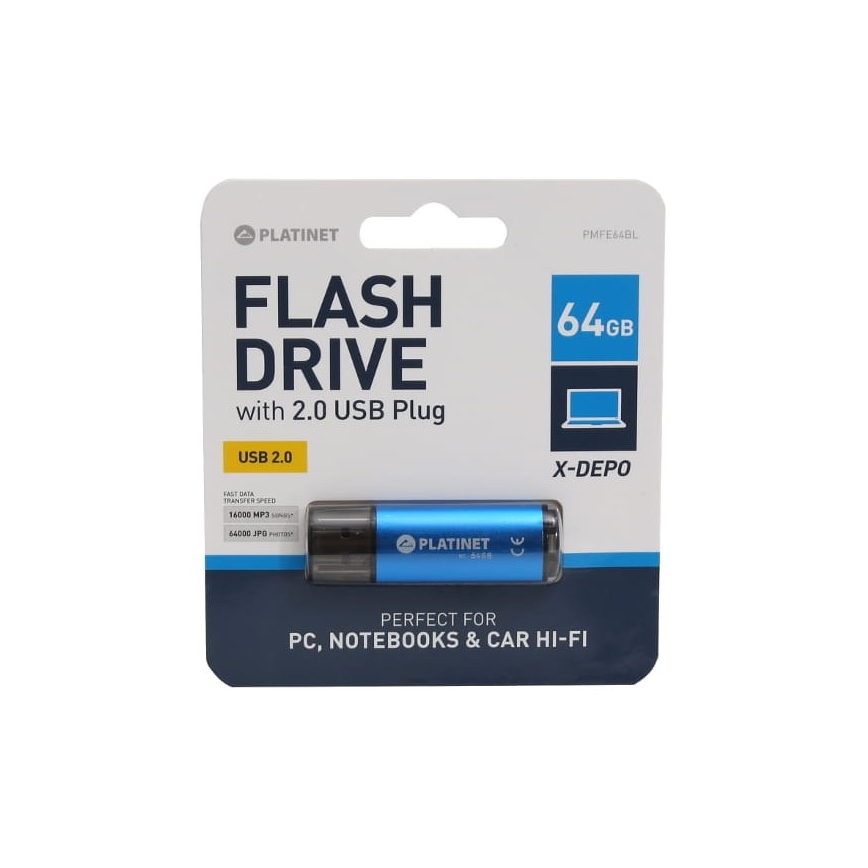 USB-nøgle 64GB blå