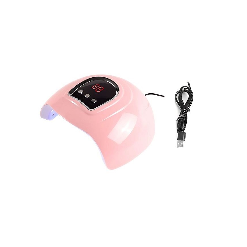 UV-lampe til negle 54W/5V lyserød