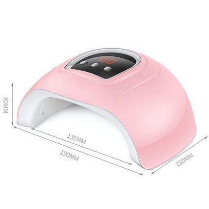 UV-lampe til negle 54W/5V lyserød