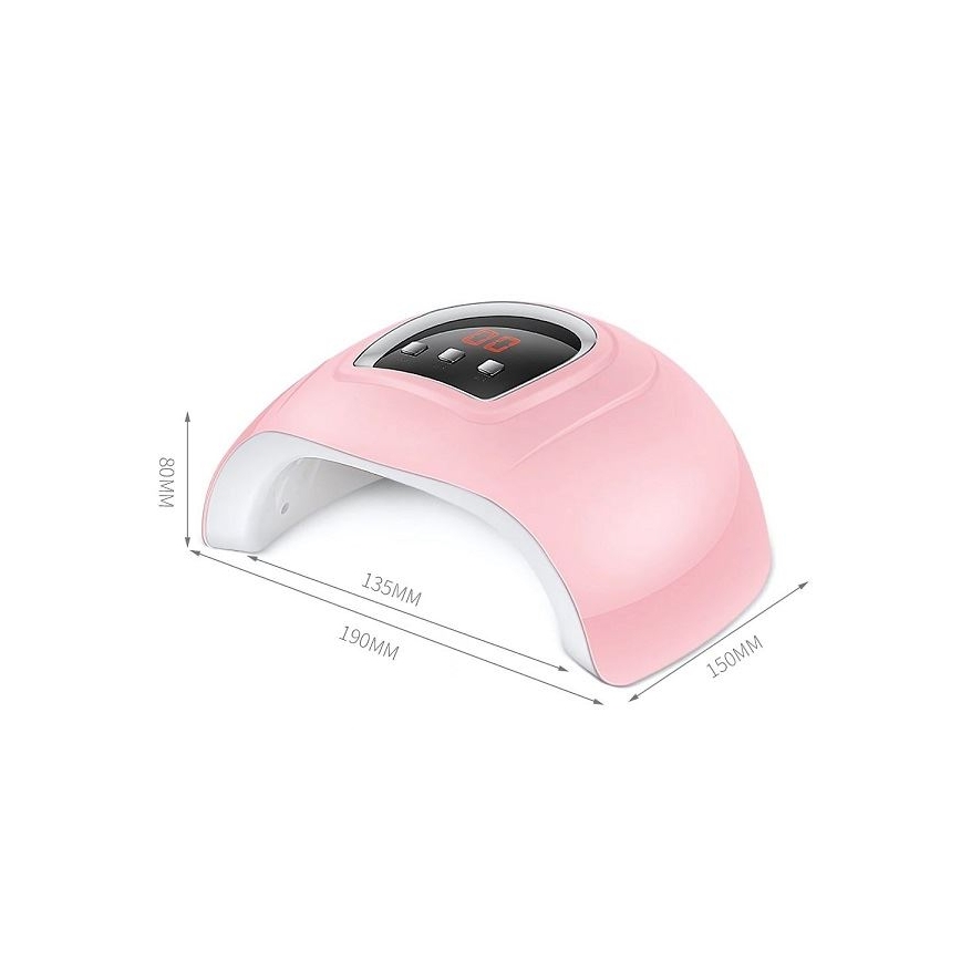 UV-lampe til negle 54W/5V lyserød