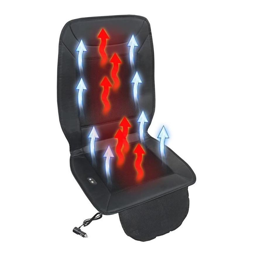 Varmesæde med ventilation 18W/12V sort