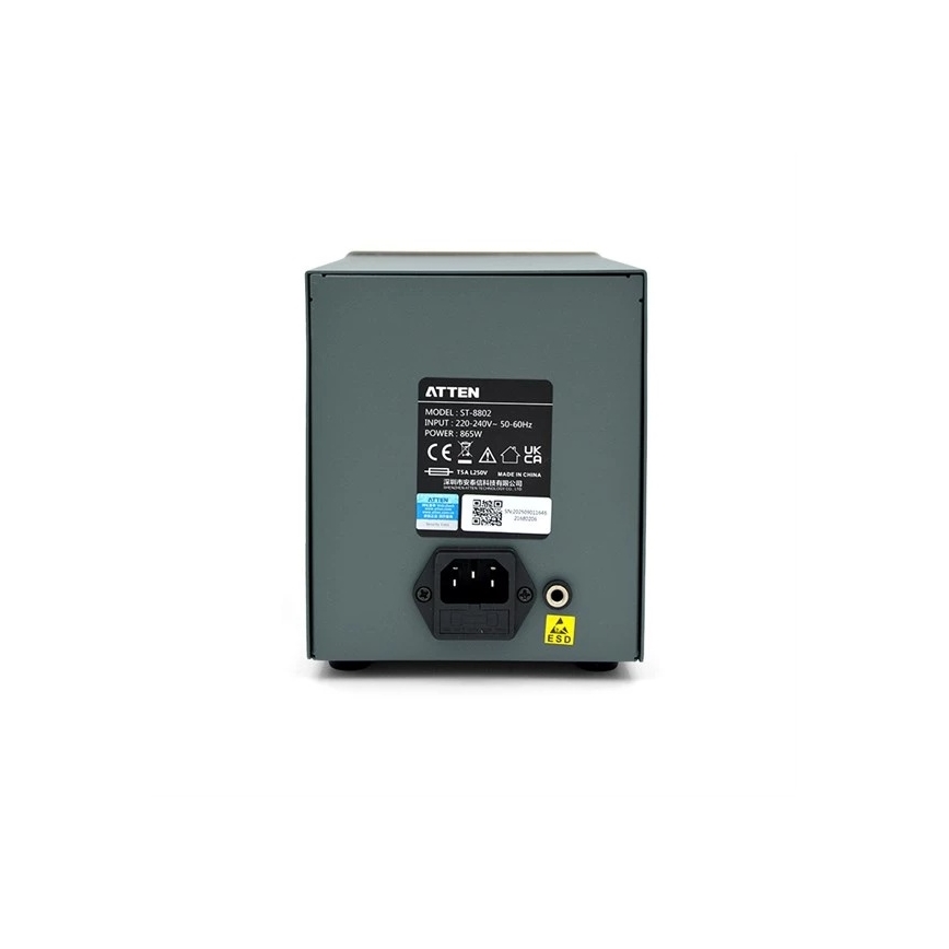 Varmlufts- og lodde-station med LCD-display 800W/230V