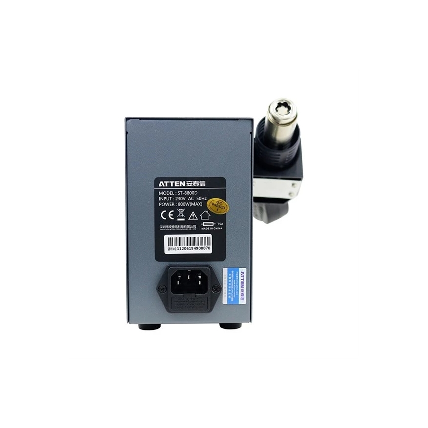 Varmluftstation med LCD-display 800W/230V