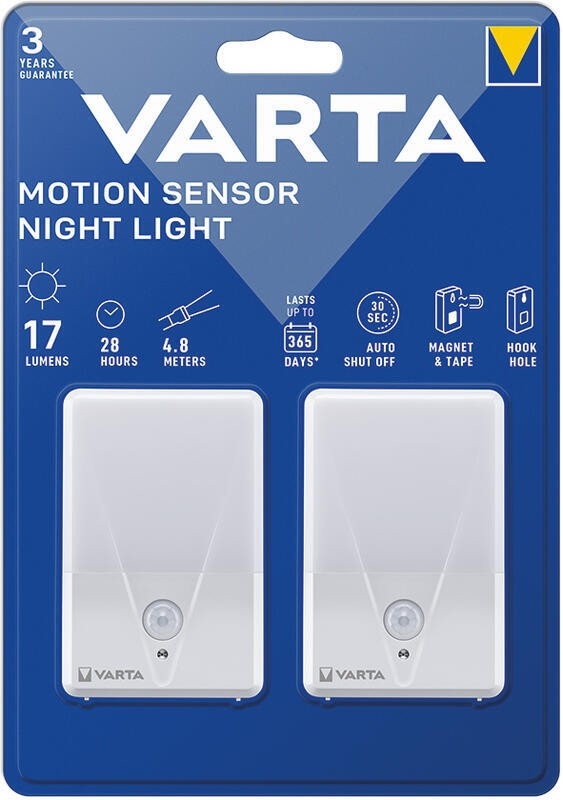 Varta 16624101402 - SÆT 2x LED natlampe med sensor NIGHT LIGHT LED/3xAAA