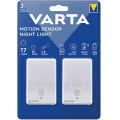 Varta 16624101402 - SÆT 2x LED Orienteringslys med sensor NIGHT LIGHT LED/3xAAA