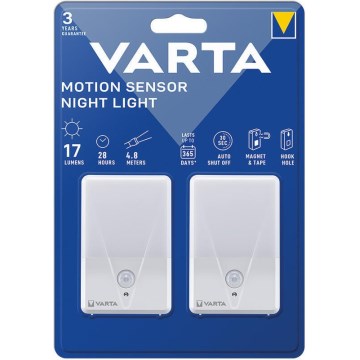 Varta 16624101402 - SÆT 2x LED Orienteringslys med sensor NIGHT LIGHT LED/3xAAA