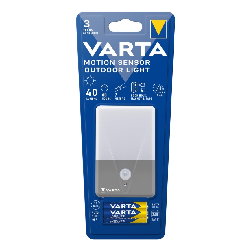 Varta 16634101421 - LED Camping lommelygte med sensor LED/3xAAA IP44