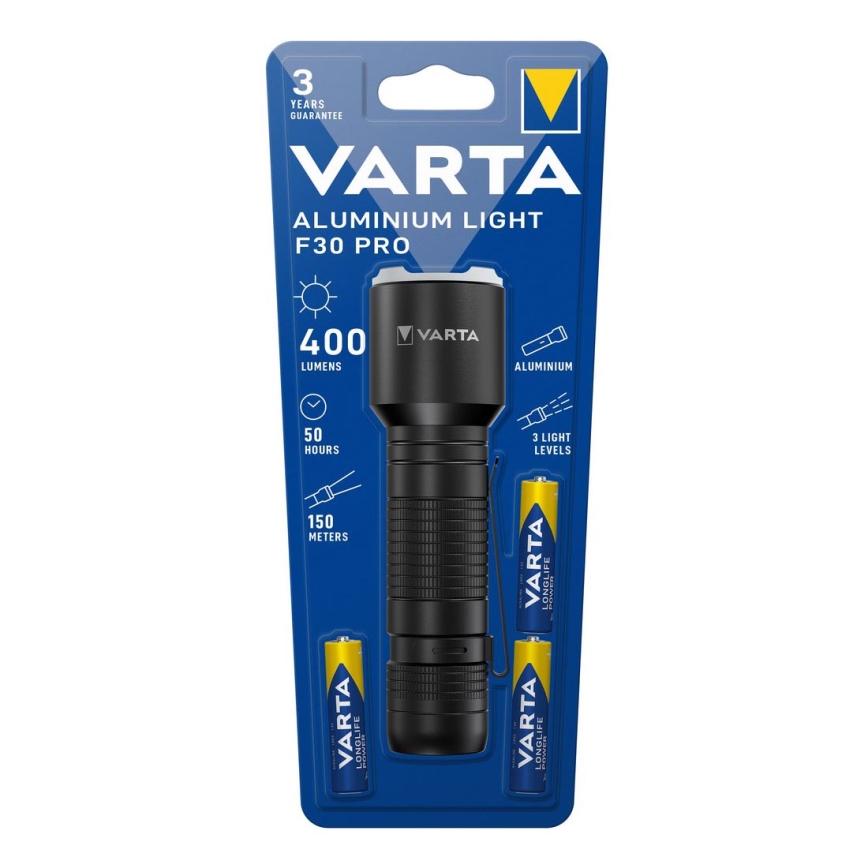 Varta 17608101421 - LED lommelygte ALUMINIUM LIGHT LED/3xAAA