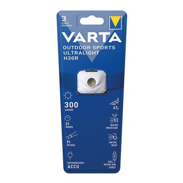 Varta 18631101401 - LED pandelampe dæmpbar og genopladelig OUTDOOR SPORTS LED/5V 600 mAh IPX4 hvid