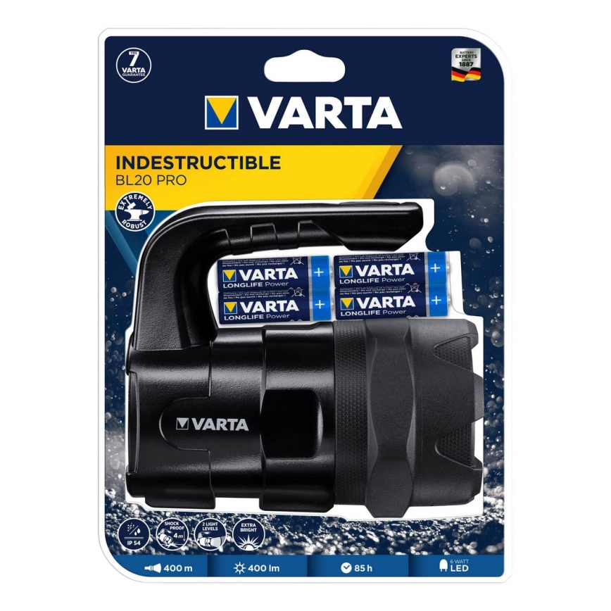 Varta 18751 - LED Lommelygte LED/6W/6xAA IP54