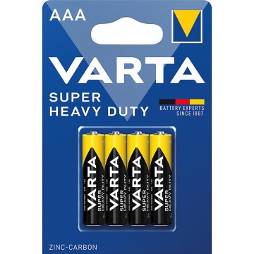 Varta 2003 - 4 stk. zink-kulstofbatterier SUPER HEAVY DUTY AAA 1,5 V