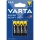 Varta 2003 - 4 stk. zink-kulstofbatterier SUPER HEAVY DUTY AAA 1,5 V