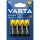 Varta 2006 - 4 stk. kulzinkbatterier SUPER HEAVY DUTY AA 1,5 V