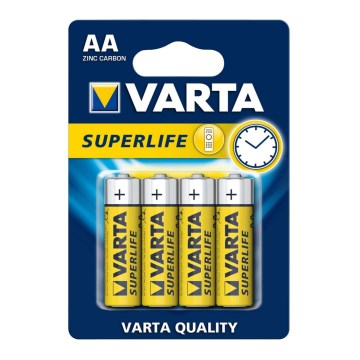 Varta 2006 - 4 stk. Zink-carbon batteri SUPERLIFE AA 1,5V