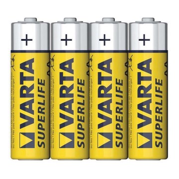 Varta 2006 - 4 stk. Zink-kulstofbatteri SUPERLIFE AA 1,5V SUPERLIFE