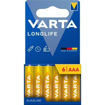 Varta 4103101746 - 6 stk. Alkalisk batteri LONGLIFE AAA 1,5V