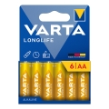 Varta 4106101736 - 6 stk. Alkalinebatterier LONGLIFE AA 1,5V