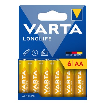 Varta 4106101736 - 6 stk. Alkalisk batteri LONGLIFE AA 1,5V