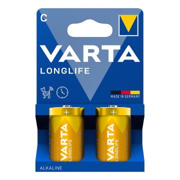 Varta 4114101422 - 2 stk. Alkalisk batteri LONGLIFE LR14/C 1,5V